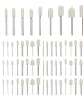 Premium 100 Piece Wool Felt Steel Mandrel Buffing Set with various shapes, ideal for polishing jewelry and drilling.