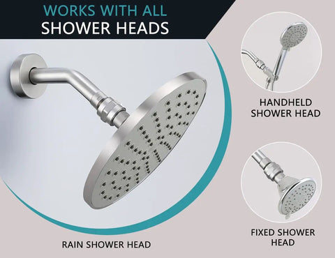 Shower Head Swivel Ball Adapter With Solid Brass Universal Angle Connector For Heavy Duty Durability, No Leak Performance, High Pressure Safe, Corrosion Resistant, No Fuss Install, Universal Fit, brass shower arm fitting for rain and handheld heads