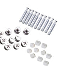 Heavy Duty Cam Lock Fittings For Furniture Assembly And Repair 24 Sets Iron And Nylon Connectors displayed on white background
