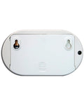 Back view of Nighthawk Carbon Monoxide Alarm Battery Operated With Three AA Batteries Included Test Reset Button Seven Year End Of Life Warning