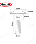 Technical drawing of Gold Titanium Tapered Torx Bolts M8x22 For Suzuki Hayabusa GSX1300R 2008 2020 And Suzuki B King GSX1300