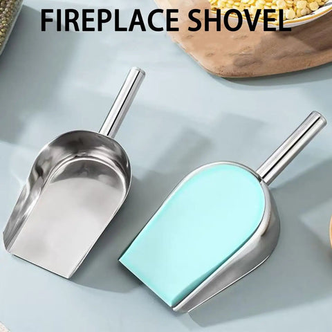 14.2 Inch Fire Pit And Garden Ash Shovel, Heat Resistant Stainless Steel, Lightweight 0.8 Lb, Easy Ash Cleanup