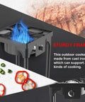 Go To Portable Propane Stove For Outdoor And Indoor Use With Single And Double Burners, premium gas flame with sturdy frame