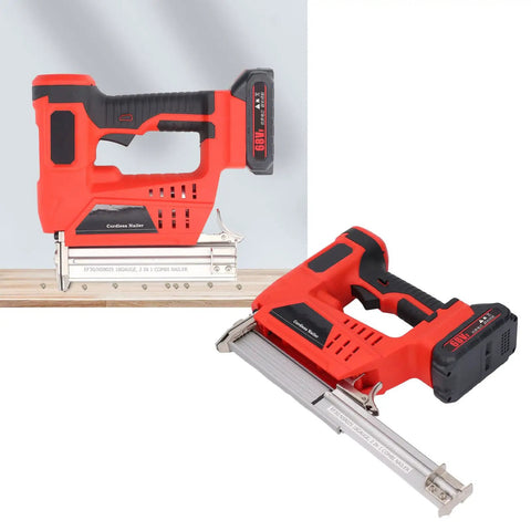 Heavy Duty Cordless Nailer Kit With Electric Staple Gun Running On A Solid 18 Volt Battery For Woodworking And Slick Diy Builds Featuring Dual Mode Switching That Knocks Out Nails Fast No Sweat At All