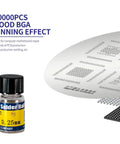Lead Free Tin Solder Balls Set For PCB Reballing And Soldering, 0.25 mm bottle with stencil for chip work