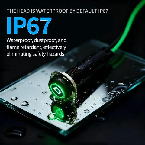 Two Pack 8mm LED Indicator Light 12V-24V IP67 Green Signal Lamp With 180 Interchangeable Symbols High Brightness Night Visibility Waterproof DIY Indicator Kit For Cars Boats And Panels, IP67 green lens