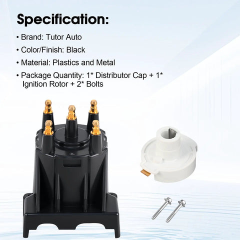 Distributor Cap And Ignition Rotor Kit For 3.0L 4 Cylinder Marine Engines With EST Ignition System Replacement Fits 811635Q2 And 185280