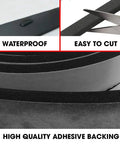 Image showing Neoprene Weather Stripping Roll 4 Inch Wide 10 Foot Long One Quarter Inch Thick With Self Adhesive Backing, waterproof and easy to cut.