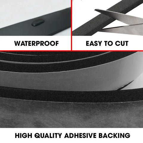 Image showing Neoprene Weather Stripping Roll 4 Inch Wide 10 Foot Long One Quarter Inch Thick With Self Adhesive Backing, waterproof and easy to cut.