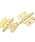 Gold Crown Style Hinges Set 8 Hole Cabinet Door Hardware For Vintage Wood Boxes Dressers And Jewelry Boxes 40mm Dope Vintage Vibe Hinges