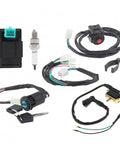 Ride Ready Gy6 50cc To 160cc Ignition Wire Harness Kit With CDI Box, Ignition Coil, Spark Plug, Kill Switch And Key Switch