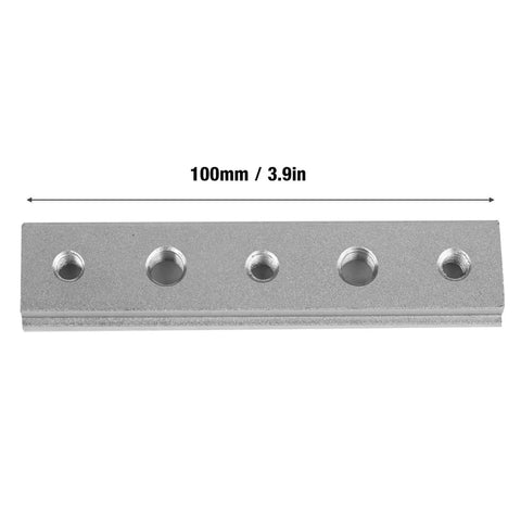 Heavy Duty T Slot Miter Track Jig Set for Woodworking, Aluminum Alloy Rail Miter Bar, showing length and mounting holes