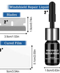 Windshield Repair Kit For Chips And Cracks With Nano Glass Repair Fluid DIY At Home Fix For Laminated Auto Glass Quick Repair