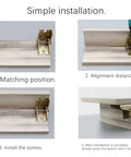 Hella Sturdy Folding Self Locking Hinge With Install Kit 4 Pack 90 Degree Table Leg Support Brackets showing installation steps on wooden surface.