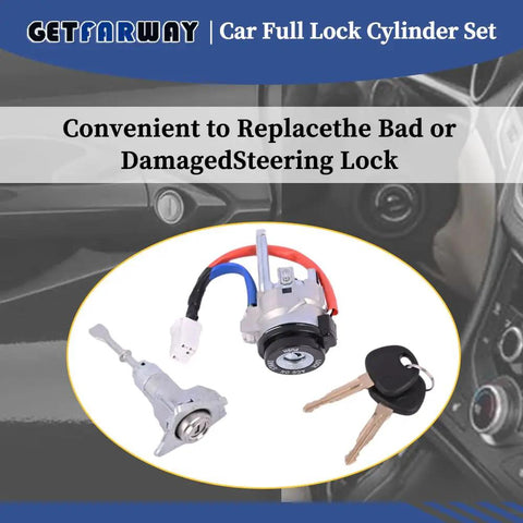 Lock Cylinder Set For Hyundai Elantra 2011-2016 Plug-And-Play Ignition Switch Front Left Door Lock And Two Universal Keys