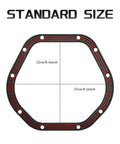 High Temp Rear And Front Differential Gasket Set For Dana 60 70 50 Axles thick rubber seal, 22cm diameter, with red markings.