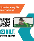 QR code and smartphone with Cedar Wood Swing Set With Wave Slide And Elevated Clubhouse Play Kitchen 3D assembly instructions