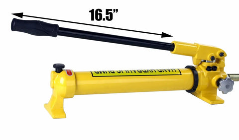 Pro Grade Two Speed Hydraulic Hand Pump Delivering Bone Hard Pressure For Grease Monkey Maintenance Duties Featuring Rapid Cycle Valves And Threaded Hose Connectors With Spare Seals