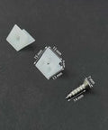 Close-up of plastic wedges and screws from 100 Piece Plastic Drawer Wedges With Screws Set For Sagging Drawer Bottom Repair