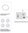 Bottled Water Dispenser Pump System With 20 Foot Reach, 110V AC US Plug, Single Inlet parts including piping and control unit.