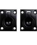 Flush Ring Pull Stainless Steel Boat Hatch Latch And Cabinet Flush Mount Lifting Ring Pull Handle Black Two Pack Includes Screws