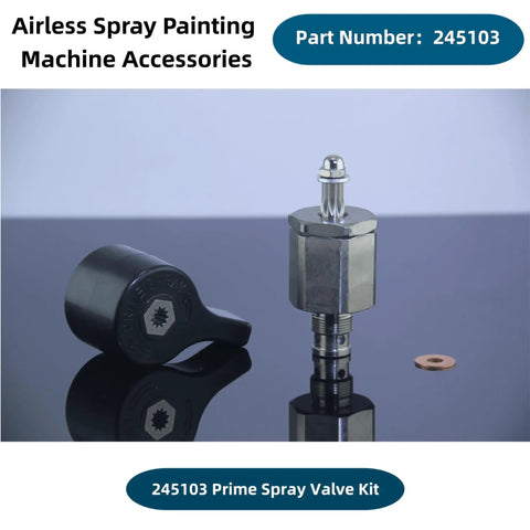 Upgraded 245103 Prime Spray Valve Kit with Drain Valve for Airless Paint Sprayers, Graco compatible, includes seals and components