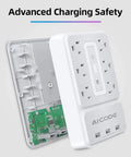 Wall Outlet Shelf With Night Light And 6 AC Outlets, 3 USB Ports, Surge Protector, 9-In-1 Power Hub internal view