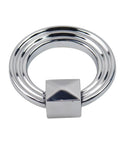 Polished Silver Cabinet Ring Pulls 1.77 Inch Diameter Round Drop Handles For Cabinets And Drawers Pack Of 4 Zinc Alloy Rust Resistant