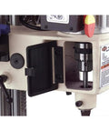 Close-up of the Badass Built Rock Solid Three Quarter Horsepower Heavy Duty Benchtop Mortising Machine internal components.