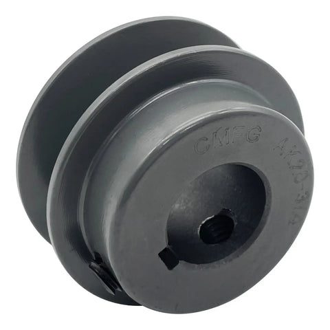 2 Inch Cast Iron V Belt Pulley, 1 Groove, Three Quarter Inch Bore, Fixed Bore, For A, 3L And 4L Belts, Heavy Duty, Static Balanced