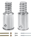 Heavy Duty Aluminum Threaded Tips For Extension Poles And Push Broom Handles, Pole Adapter Tips That Fit Three-Quarter Inch And One-Inch Poles