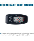 Cordless Vibration Hour Meter With Wireless Sensor Adjustable Sensitivity Levels Low Medium High Accurate Runtime Tracking And Triple Timer Alerts, black digital display for regular maintenance reminder