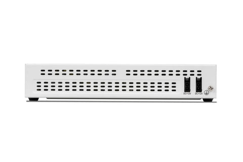 Back view of Straight Up Top Tier Enterprise Network Security Appliance With Five Year Premium Coverage, showcasing ports and ventilation.