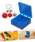 5-Piece Pendulum Ball Assembly Kit For Physics Education And Mechanics Learning with steel and plastic balls in blue box