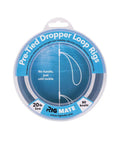 20 Lb Pre Tied Dropper Loop Rigs On Fishing Line Spool With 18 Inch Loop Spacing And 5.5 Inch Loop Size, packaging front view