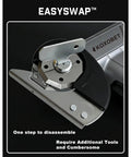 Amazon EasySwap cordless cutting tool head in silver with rotating blade for cardboard and fabric