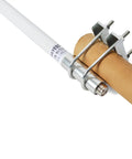 Fiberglass 17 Inch Ham Radio Base Antenna With Ground Plane Kit For 136 174 MHz UHF SO239 Connector mounted on tube