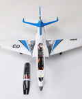 Top view of Viper 30mm EDF RC Jet Airplane BNF Basic with Safe and AS3X Stability, featuring removable cockpit canopy
