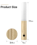 Product dimensions of Motion Sensor Night Light Rechargeable Indoor Magnetic Wood LED Wall Sconce In White Ash, 7.1 x 1 inches.