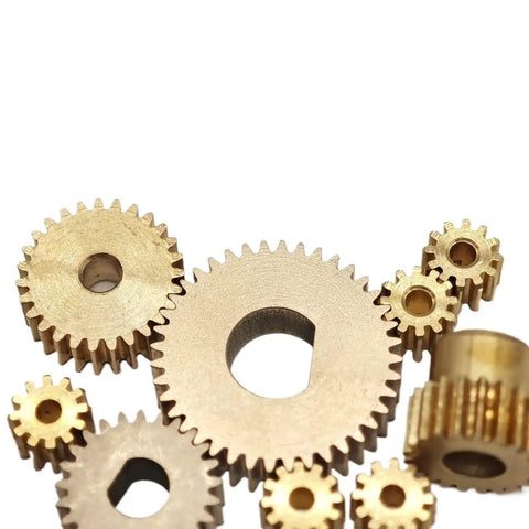 1 Piece 0.5 Module 63 Tooth Brass Spur Gear With D Hole Pinion 32.5mm Diameter 5mm Thick With Multiple Bore Sizes