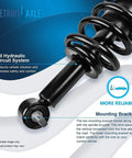 Close-up of a front strut with coil spring from Front Suspension Kit 14 Piece For 2007 2013 Chevy Silverado 1500 And GMC Sierra 1500