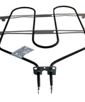 Durable Incoloy Broil Element Replacement For Oven Replaces WB44T10009 Top Notch High Temperature Heating Element For Even Browning Heavy Duty Oven Broiler Replacement Part Long Lasting Performance, shown with metal heating bars and connectors