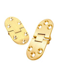 Two Pack Solid Brass Door Hinges With Concealed Flip Design For Tabletop And Furniture Includes Screws Durable Rust Resistant 80mm