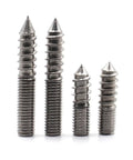 304 Stainless Double End Self Tapping Hanger Bolts For Woodworking M4 To M12 Range machine thread bolts displayed