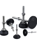 Adjustable Leveling Feet Set 5 Pieces For Furniture Legs 50mm Diameter Threaded Levelers Built To Last Premium Aluminum Alloy Easy Install