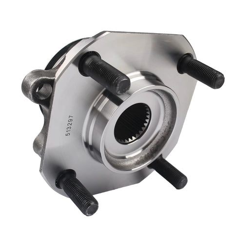 Front view of Front Wheel Hub And Bearing Assembly For 2007 To 2012 Nissan Sentra 2.0L With ABS Top Notch Replacement Hub Unit Precision Machined
