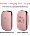Pink Go To Finger Pulse Oximeter With SpO2 And Pulse Rate Monitoring showing hidden Type-C charging port design