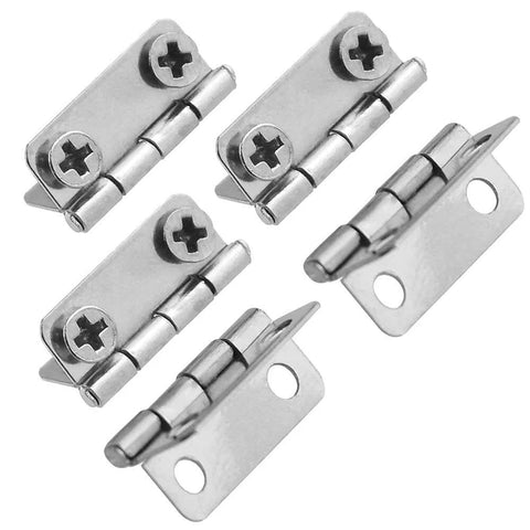 Mini Metal Hinges Set 60 Pcs 16x13mm 180 Degree for Small Wooden Boxes Dollhouses Jewelry Chests Cabinets DIY Craft Hardware