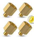 One Eighth Inch Male To Three Eighth Inch Female NPT Brass Pipe Fitting Reducer Adapters Water Line Connector 4 Pack