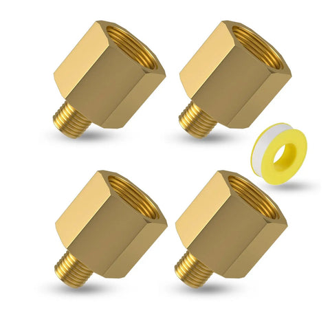 One Eighth Inch Male To Three Eighth Inch Female NPT Brass Pipe Fitting Reducer Adapters Water Line Connector 4 Pack